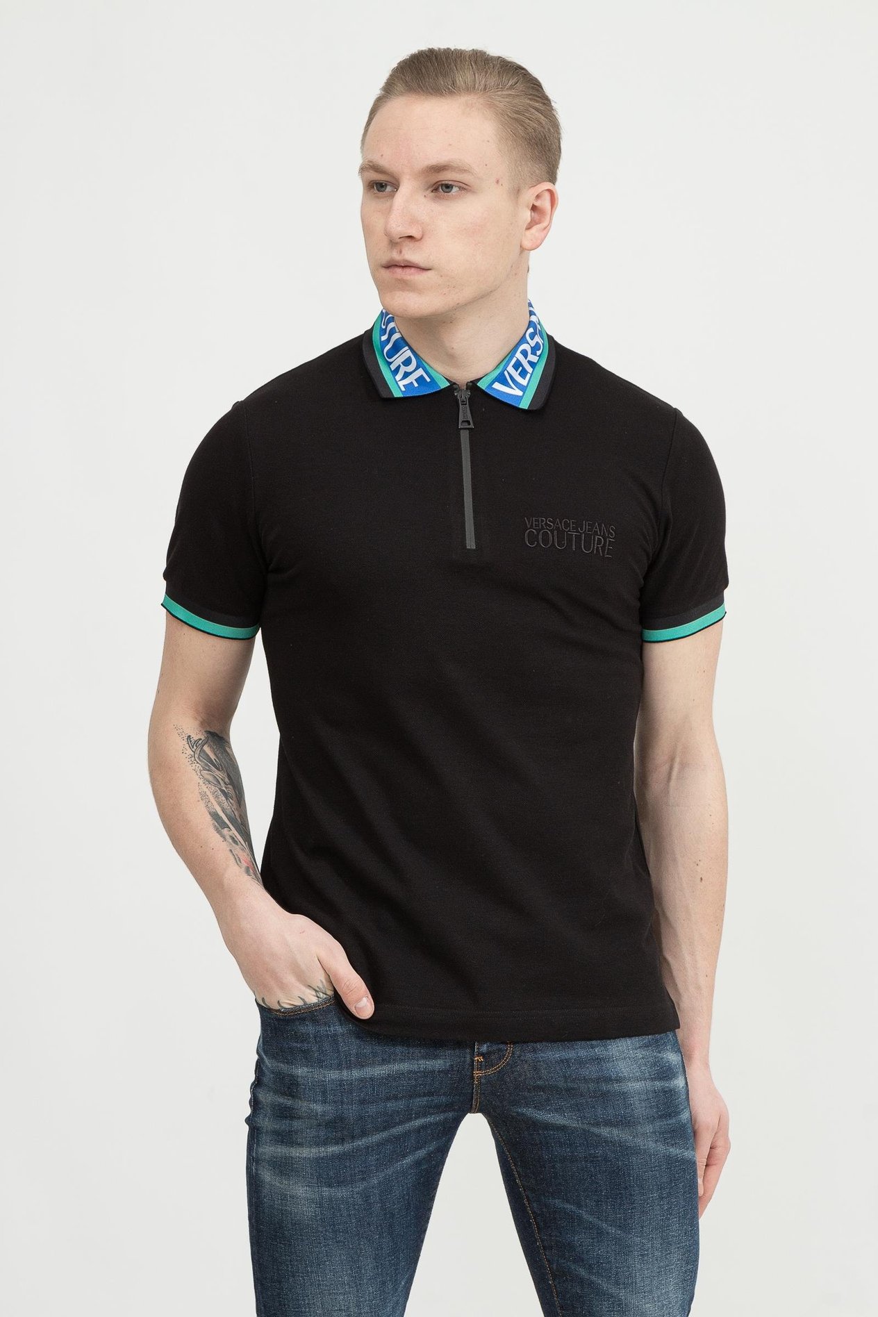 Versace Jeans Couture Erkek Polo Yaka T-Shirt