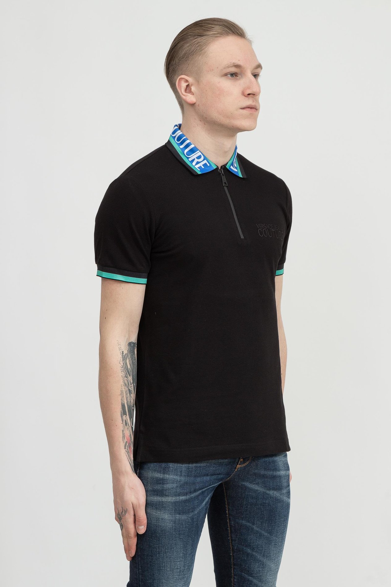 Versace Jeans Couture Erkek Polo Yaka T-Shirt