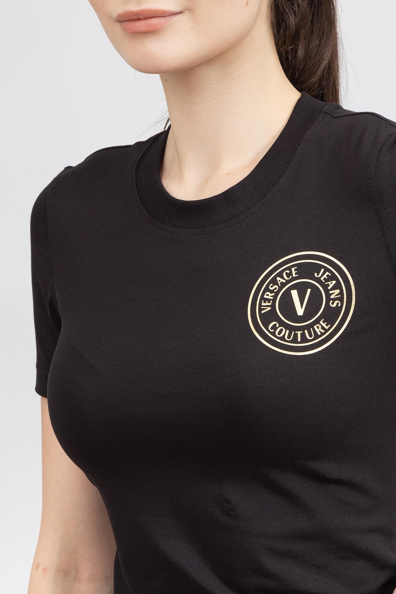 Versace Jeans Couture Kadın Bisiklet Yaka T-Shirt