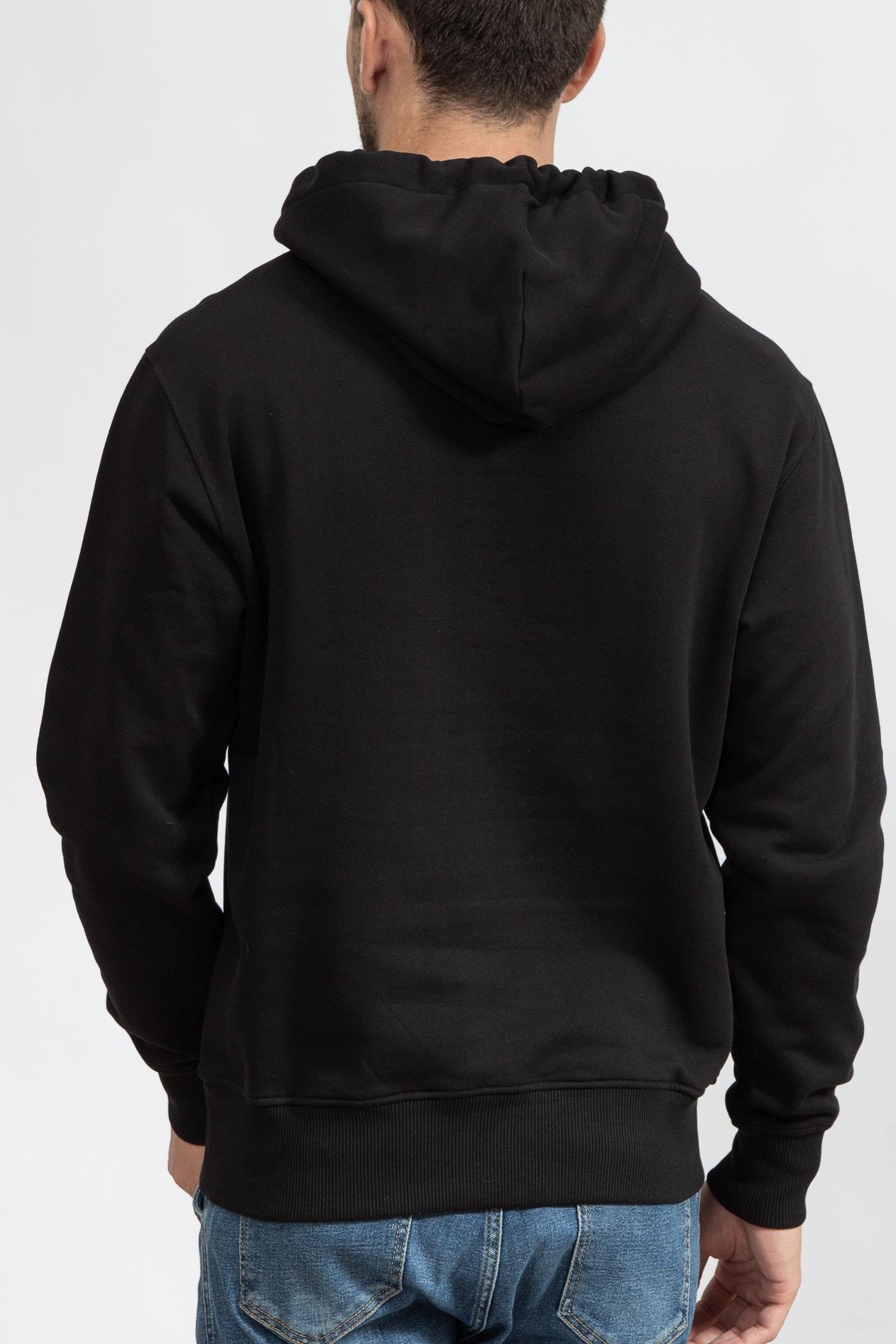 Versace Jeans Couture R Piece Nr Text Foil Erkek Kapüşonlu Sweatshirt