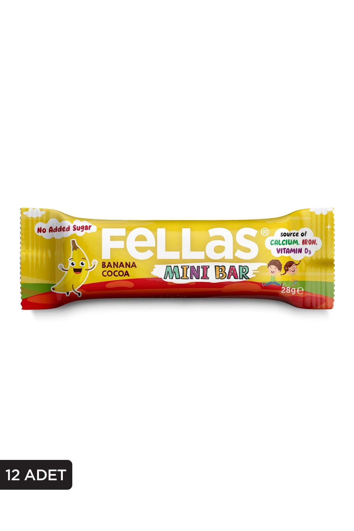 Kids Meyve Bar - Muzlu ve Kakaolu 28g x 12 Adet