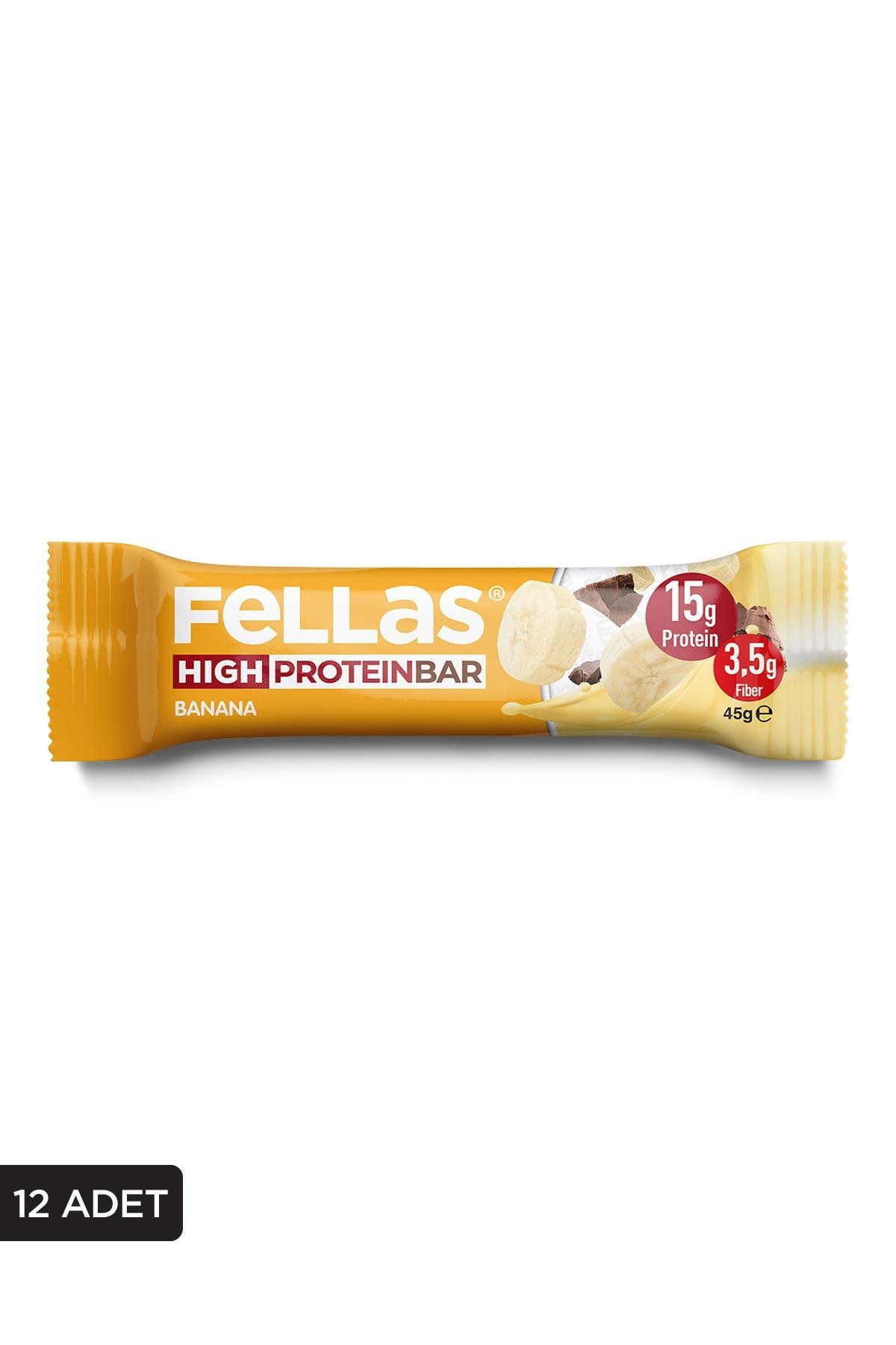 Yüksek Protein Bar - Muzlu 45g  x 12 Adet