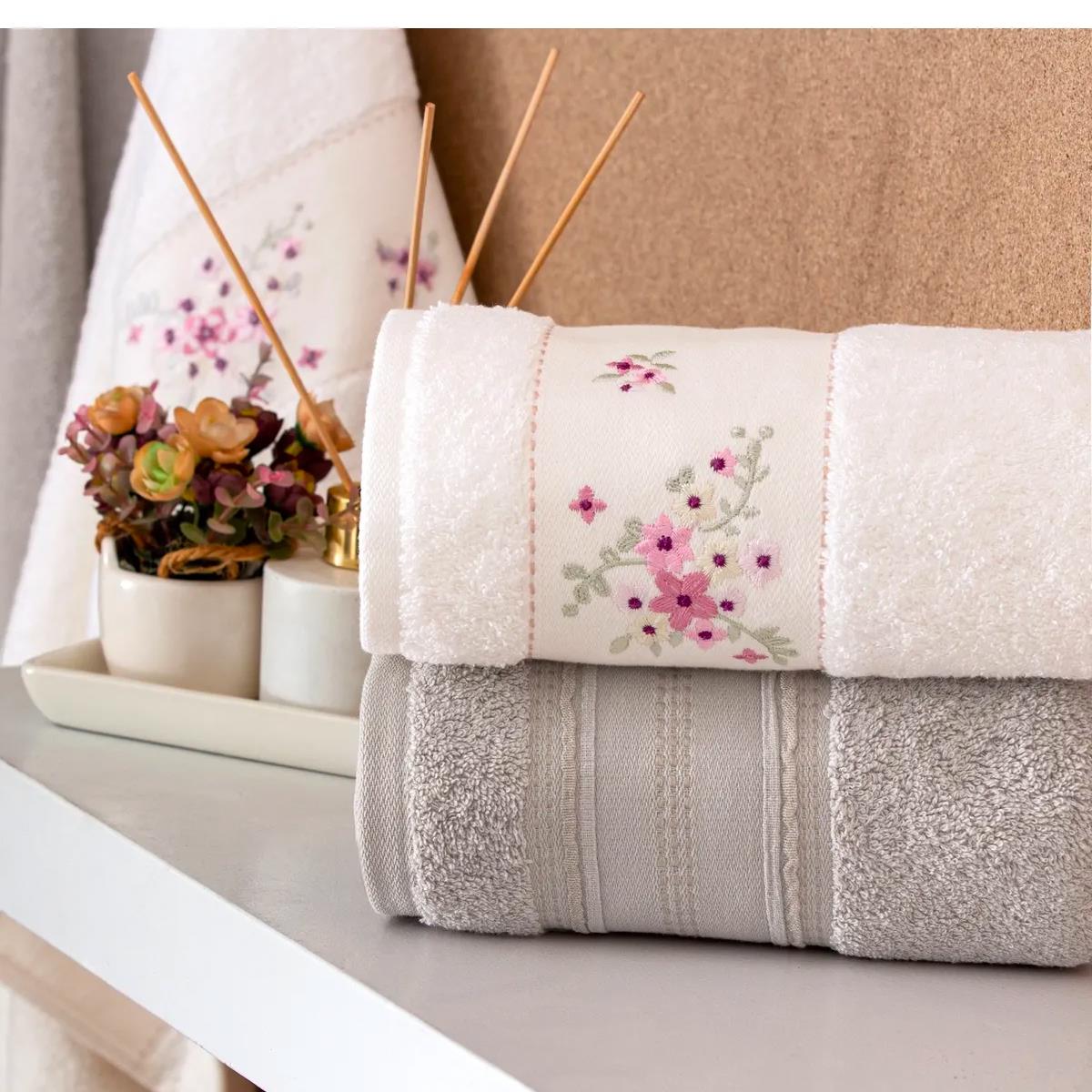TAÇ VEGA PURE COTTON HAMAM SETİ KRM VZN