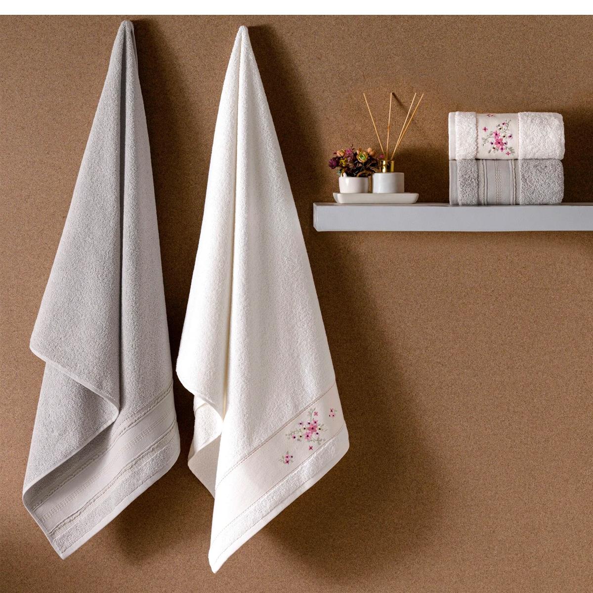 TAÇ VEGA PURE COTTON HAMAM SETİ KRM VZN