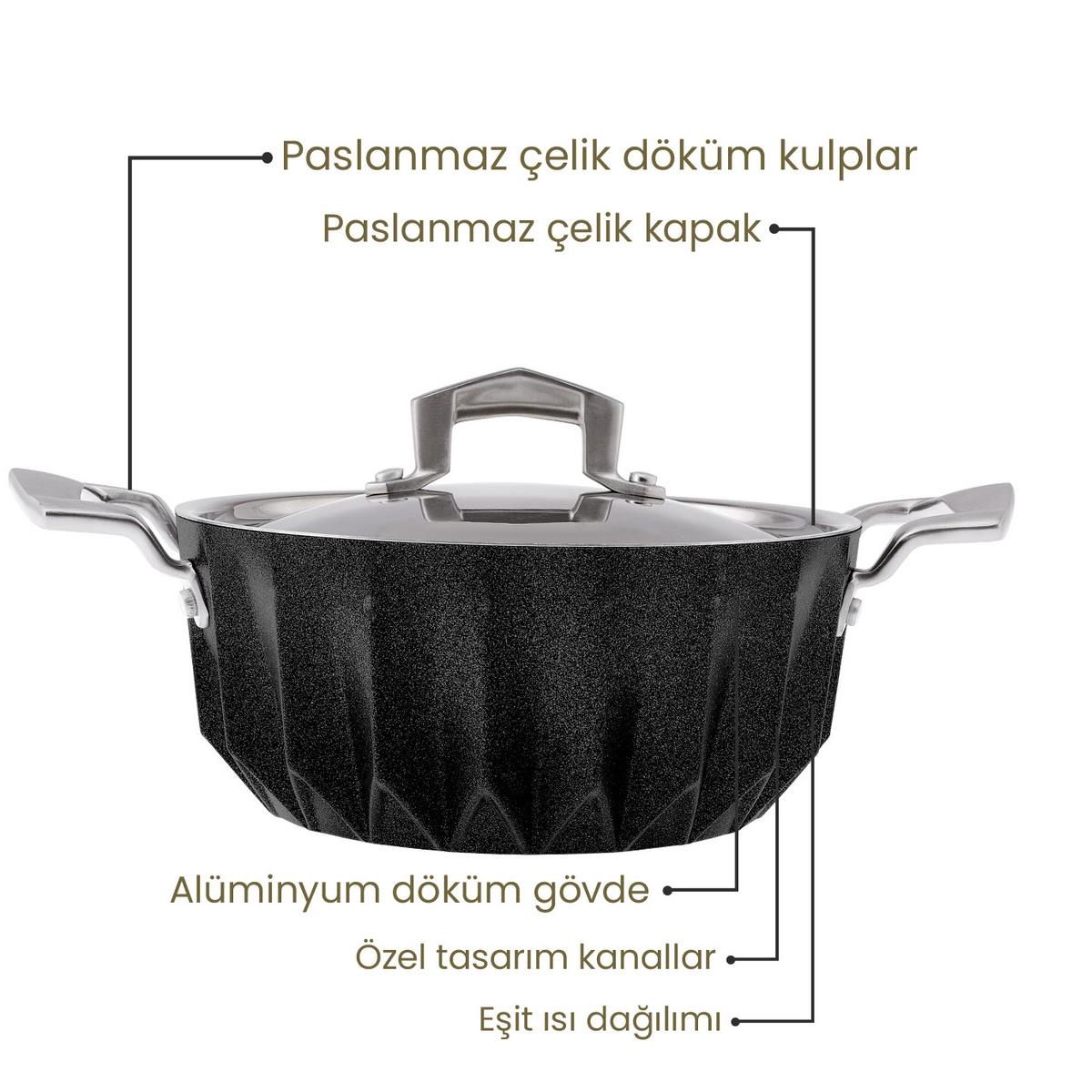 EMSAN DIAGON 24 CM DERİN TENCERE