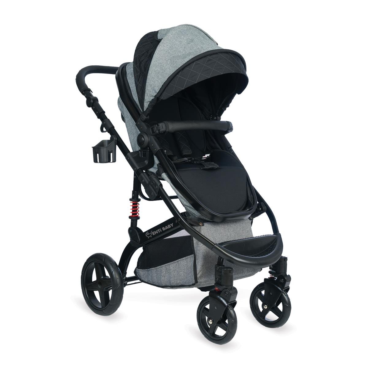 ENTY BABY İNSİGNİA TRAVEL  BEBEK ARABASI SİYAH / SİYAH GRİ