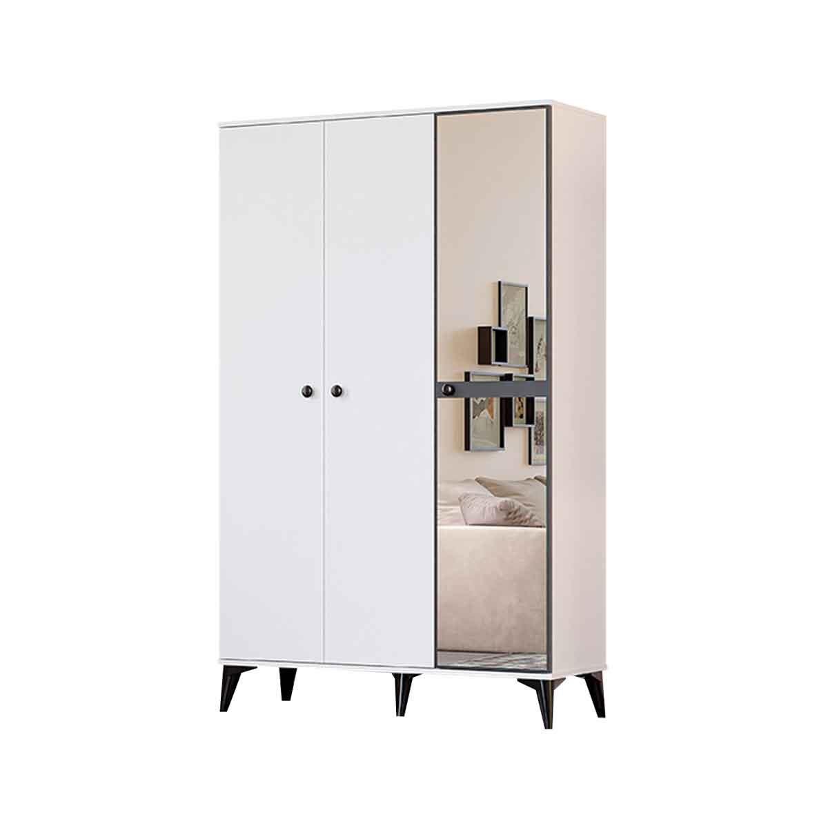 LEVENT TİRE 3 KAPILI DOLAP DOLAP BEYAZ