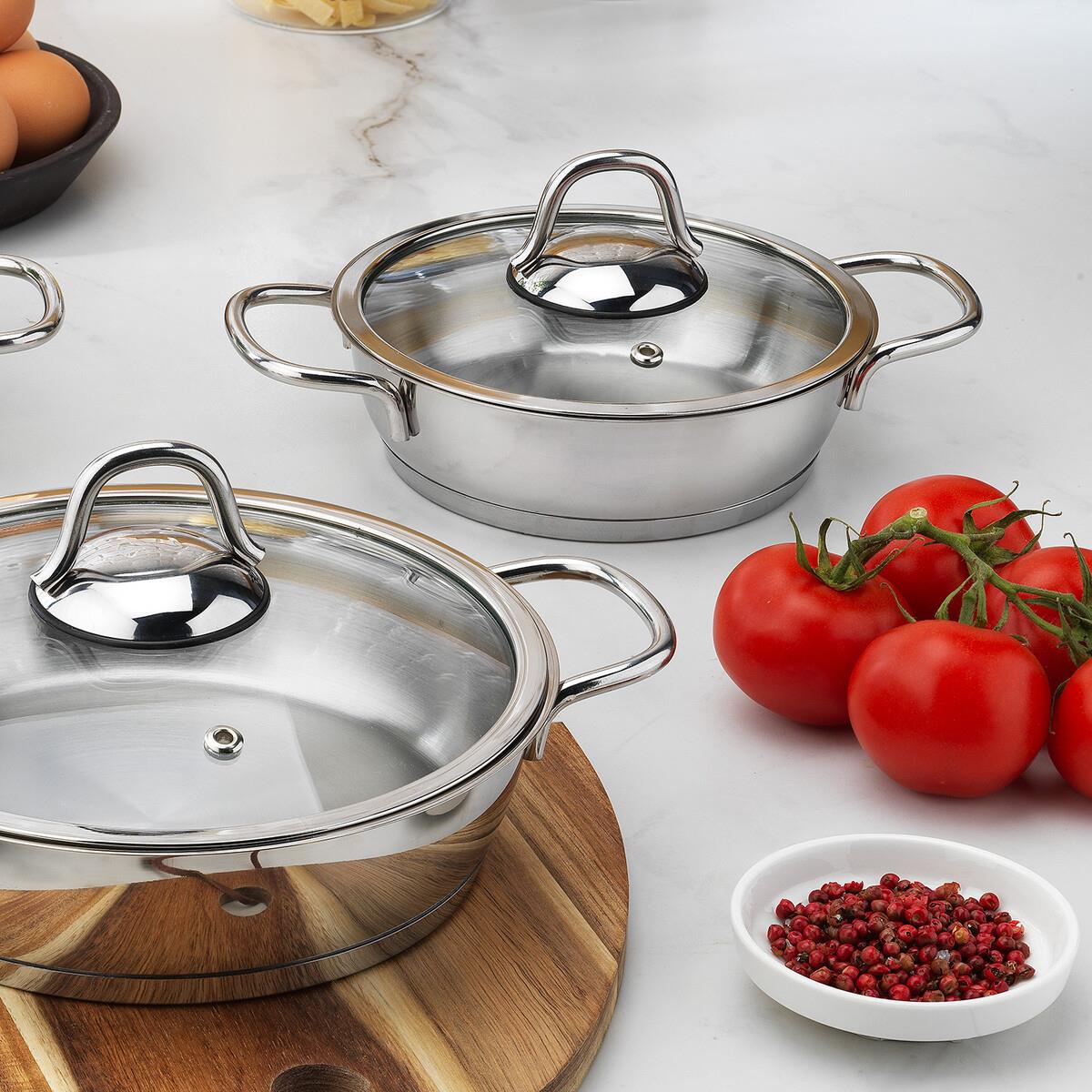 SCHAFER 1S1601-13003-İNX01 EVA ÇELİK SAHAN SETİ 6 PRÇ İNOX