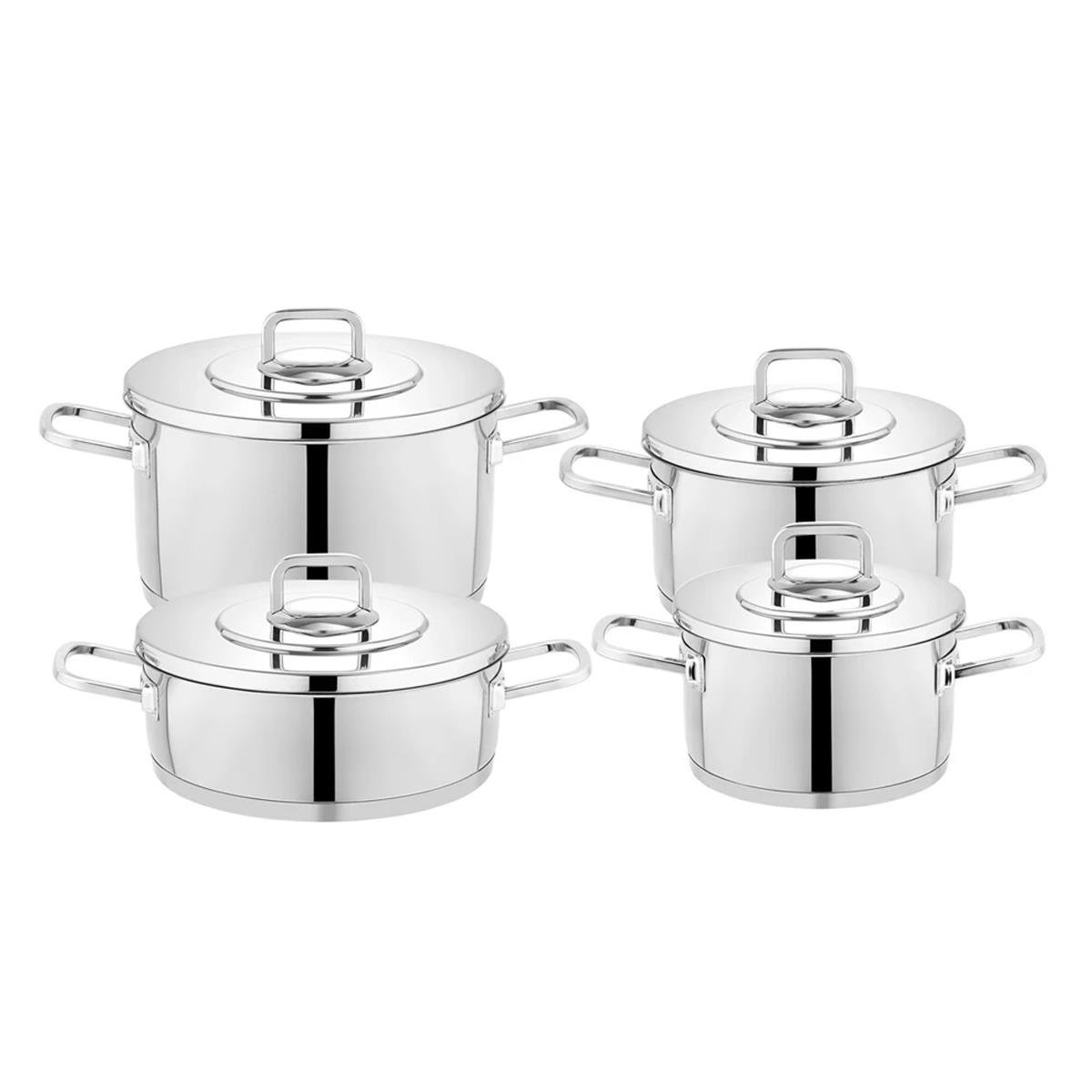SCHAFER 1S5713-13002-INX02 NEW PRİME8 PARÇA ÇELİK TENCERE SETİ INOX