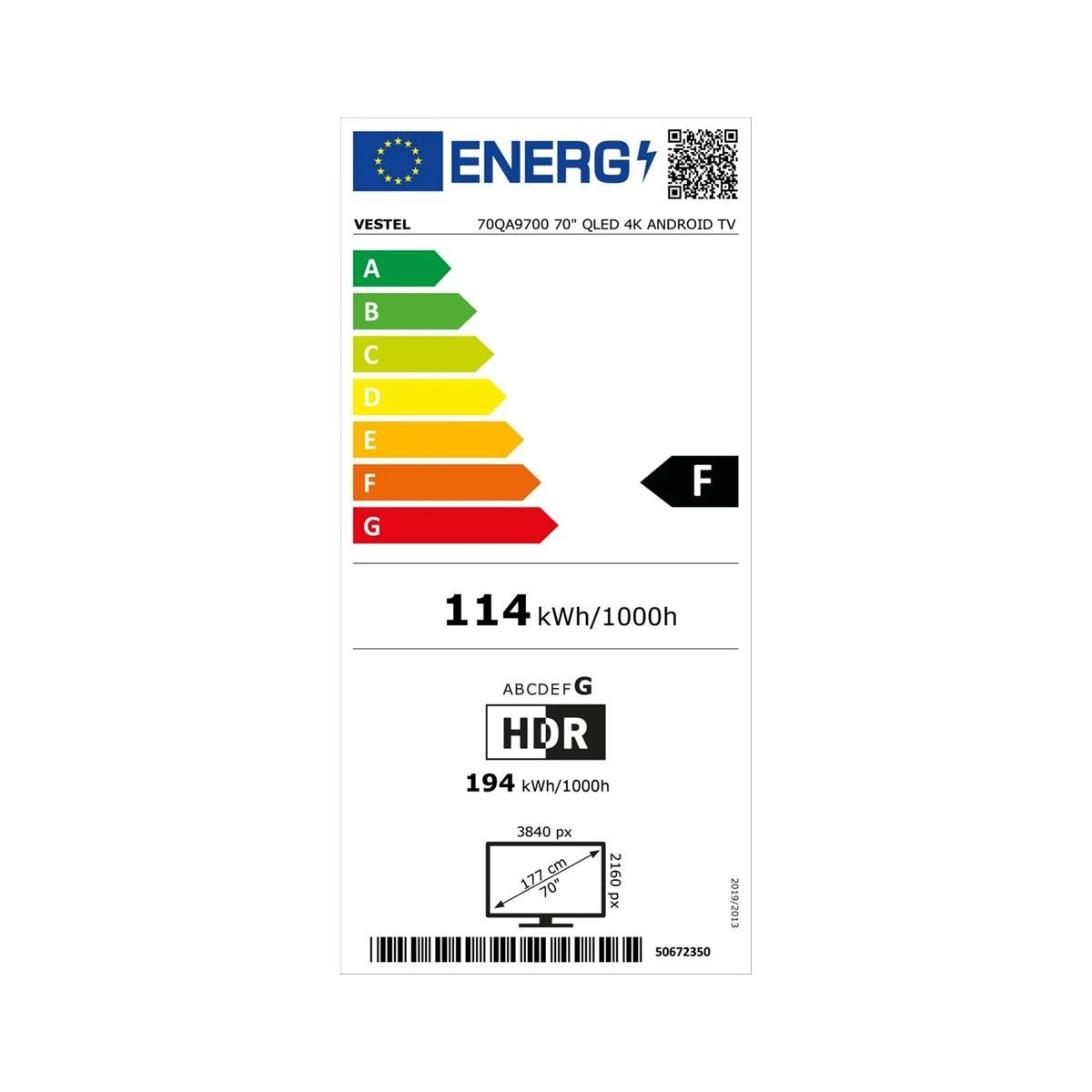 VESTEL 70QA9700 70 İNÇ 178 EKRAN QLED SMART 4K UHD LED TV