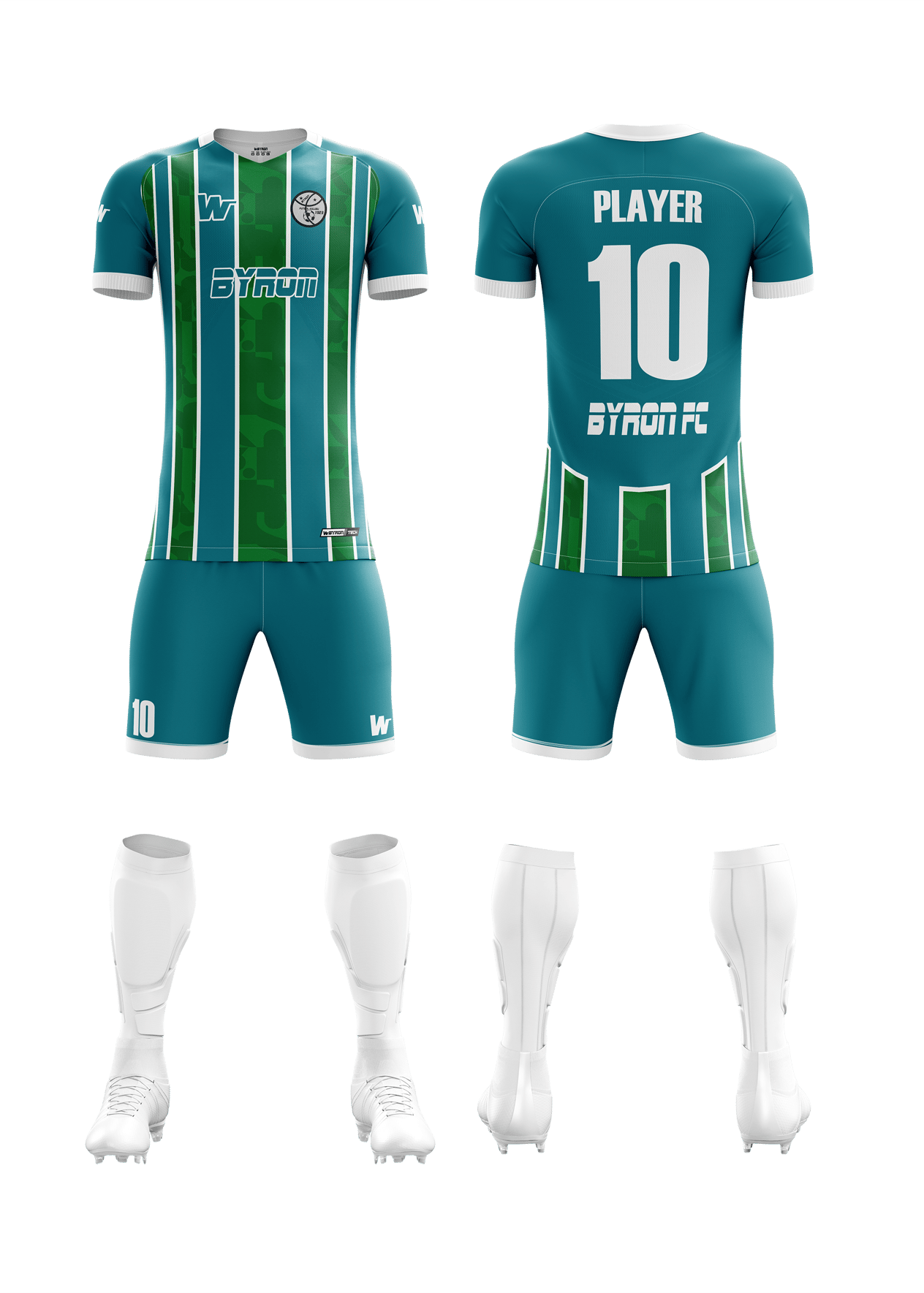 Futbol Forma Takım Model 0012 070600-01  Petrol Yeşil Beyaz