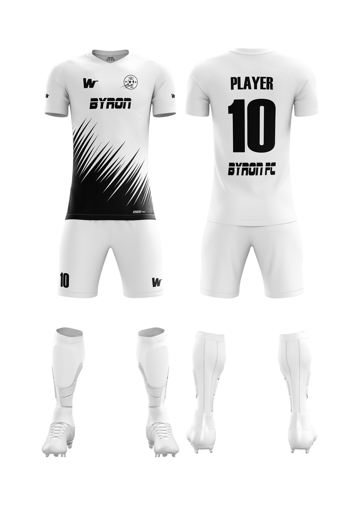 Futbol Forma Takım Model 005 0001-01 Beyaz Siyah