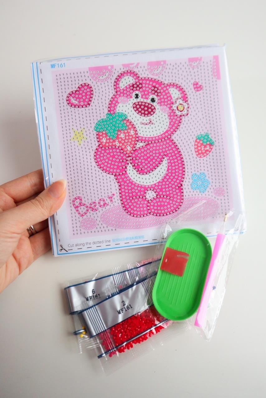 Bear Rhinestone Painting-Taşlama Tablo Seti