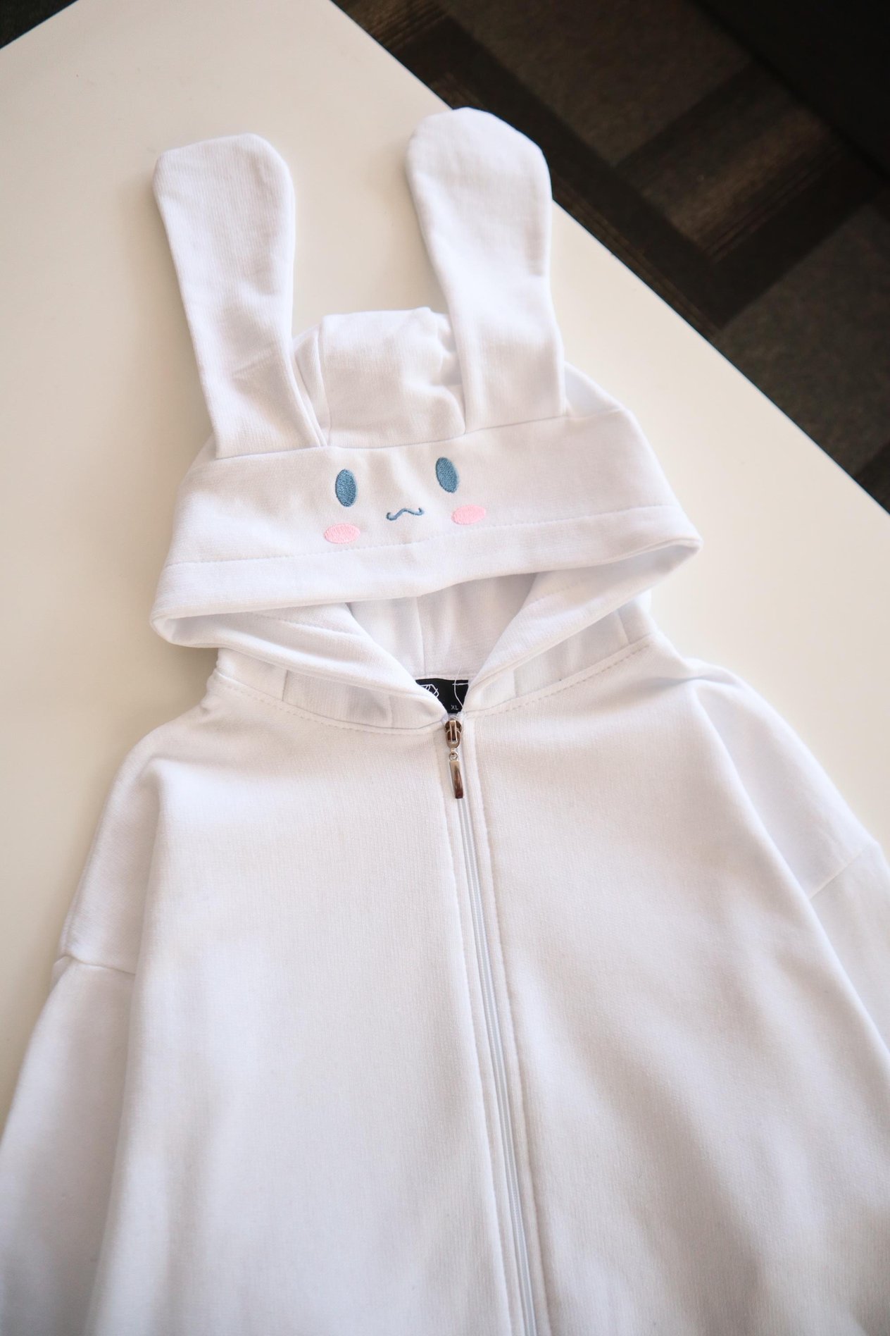 Beyaz Anime Kawaii Sanrio Cinnamoroll Kulaklı Kapüşonlu Hırka