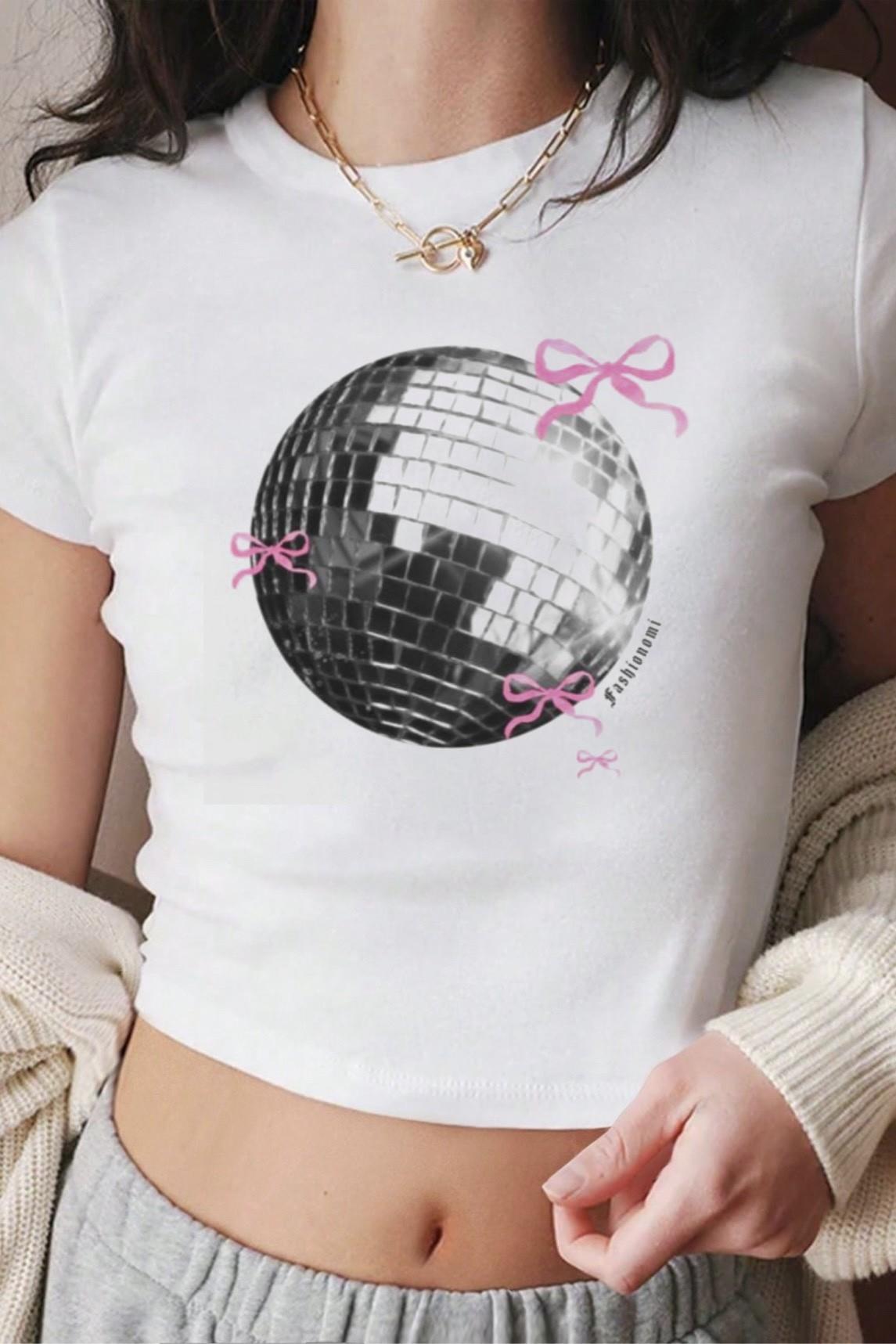 Beyaz Disco Bows Crop
