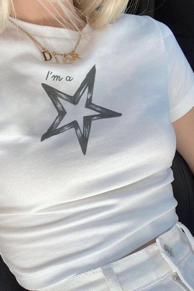 Beyaz I'm A Star Crop
