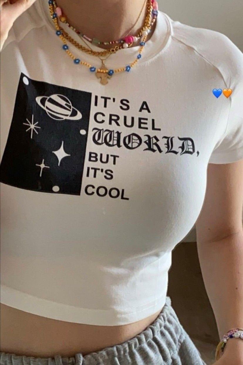Beyaz It's Cruel But It's Cool Crop
