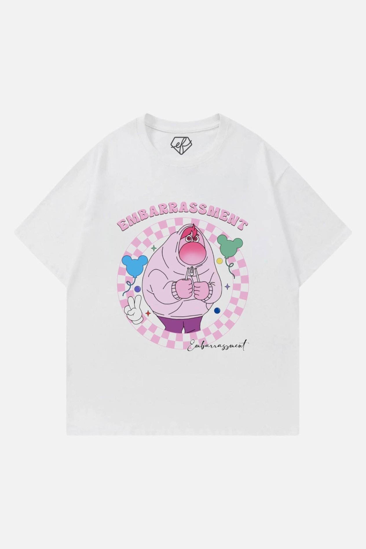 Beyaz Ters Yüz Embarrassment T-Shirt
