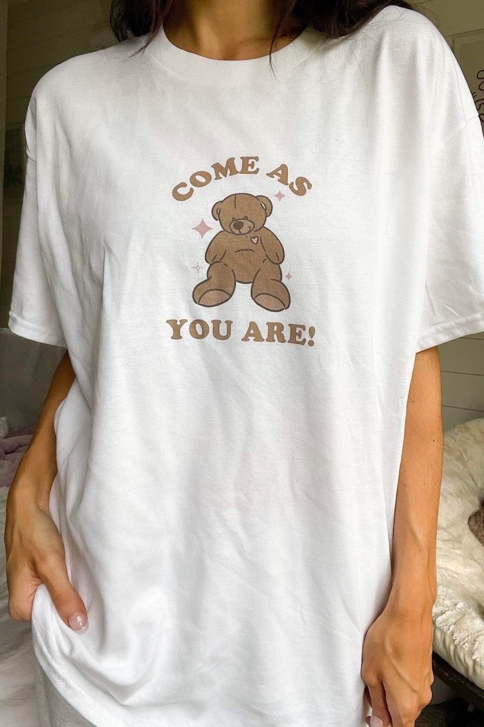 Beyaz Unisex Come As You Are T-Shirt