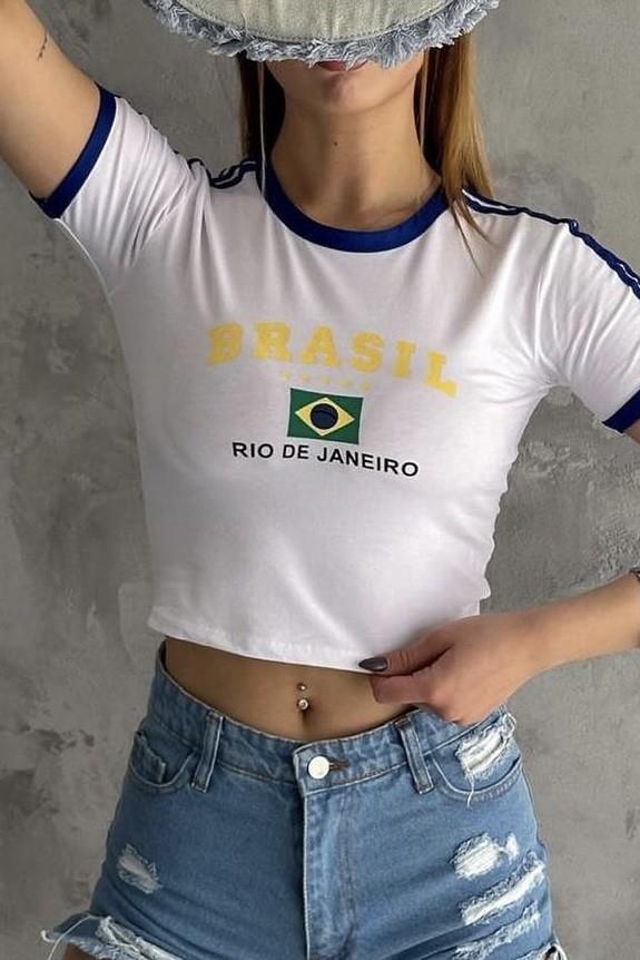 Beyaz Vintage Brasil Crop