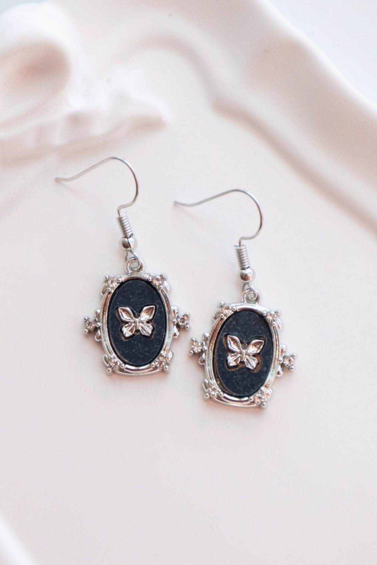 Black Butterfly İthal Küpe 