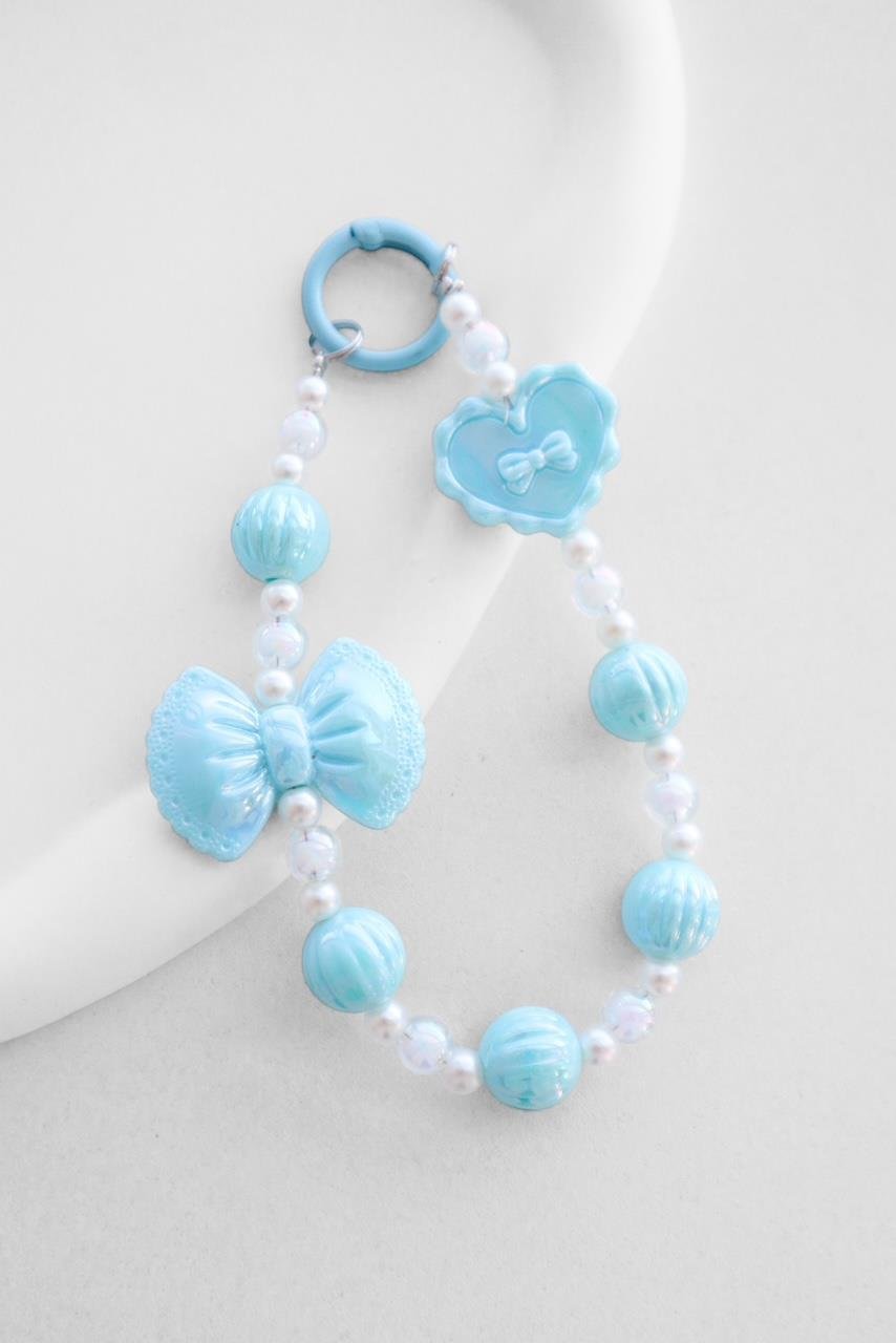 Blue Bow Çanta Charm Anahtarlık 