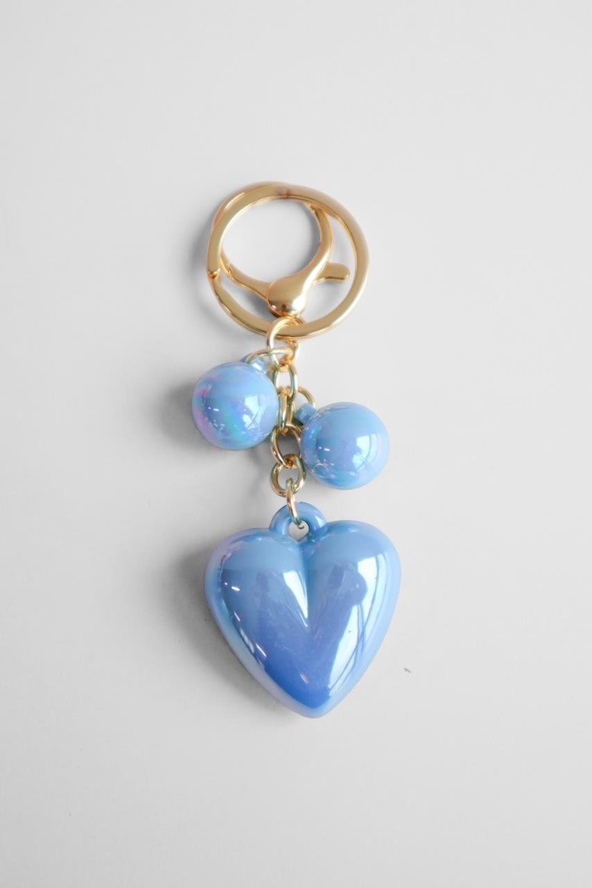 Blue Heart Çanta Charm Anahtarlık 