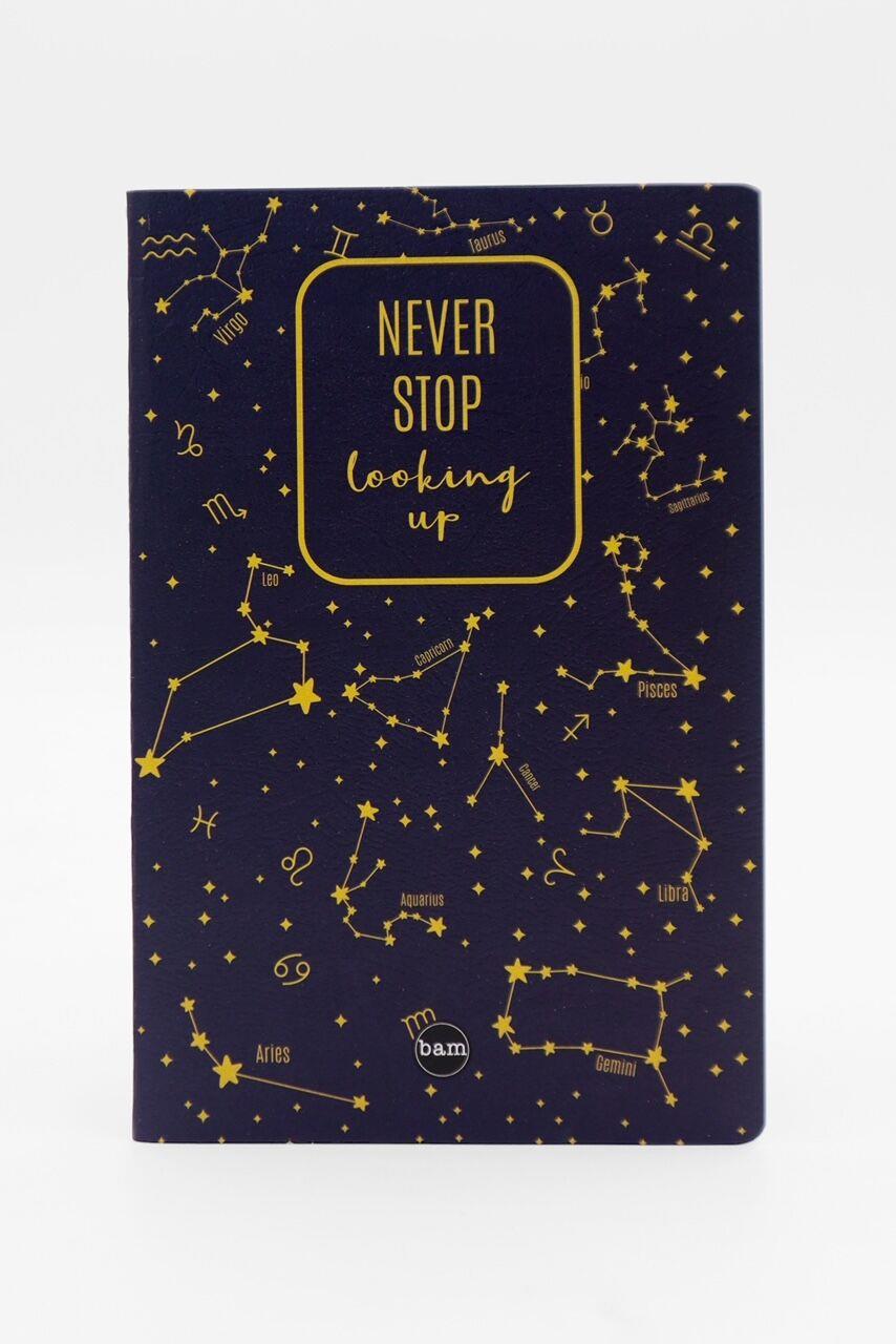 Çizgili A5 Okul Defteri - Never Stop