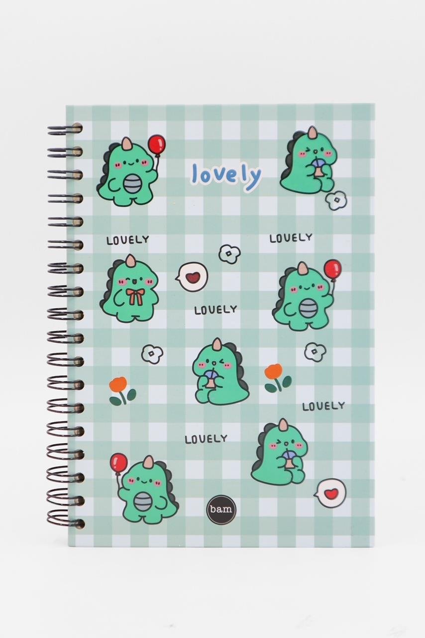 Dino Lovely Kawai Tasarımlı Spiralli Defter