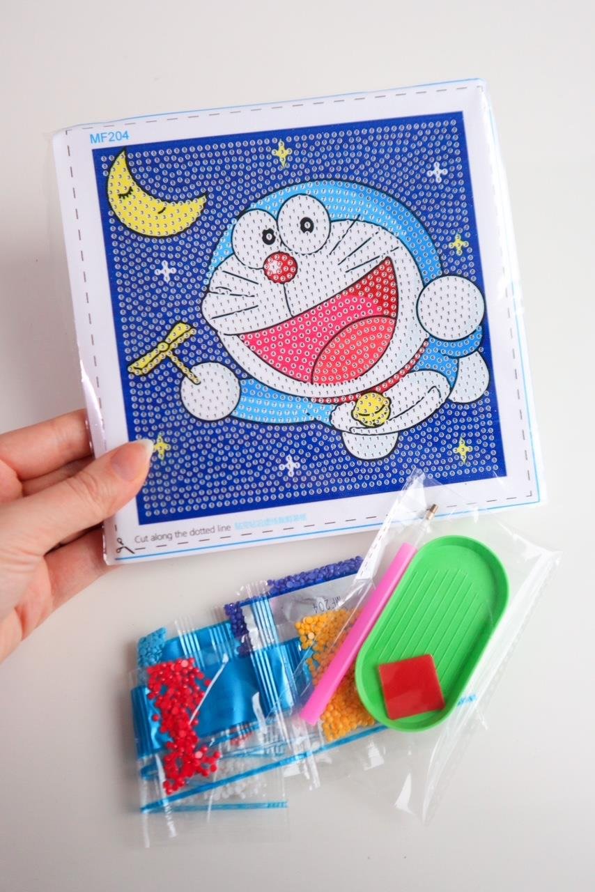 Doraemon Rhinestone Painting-Taşlama Tablo Seti