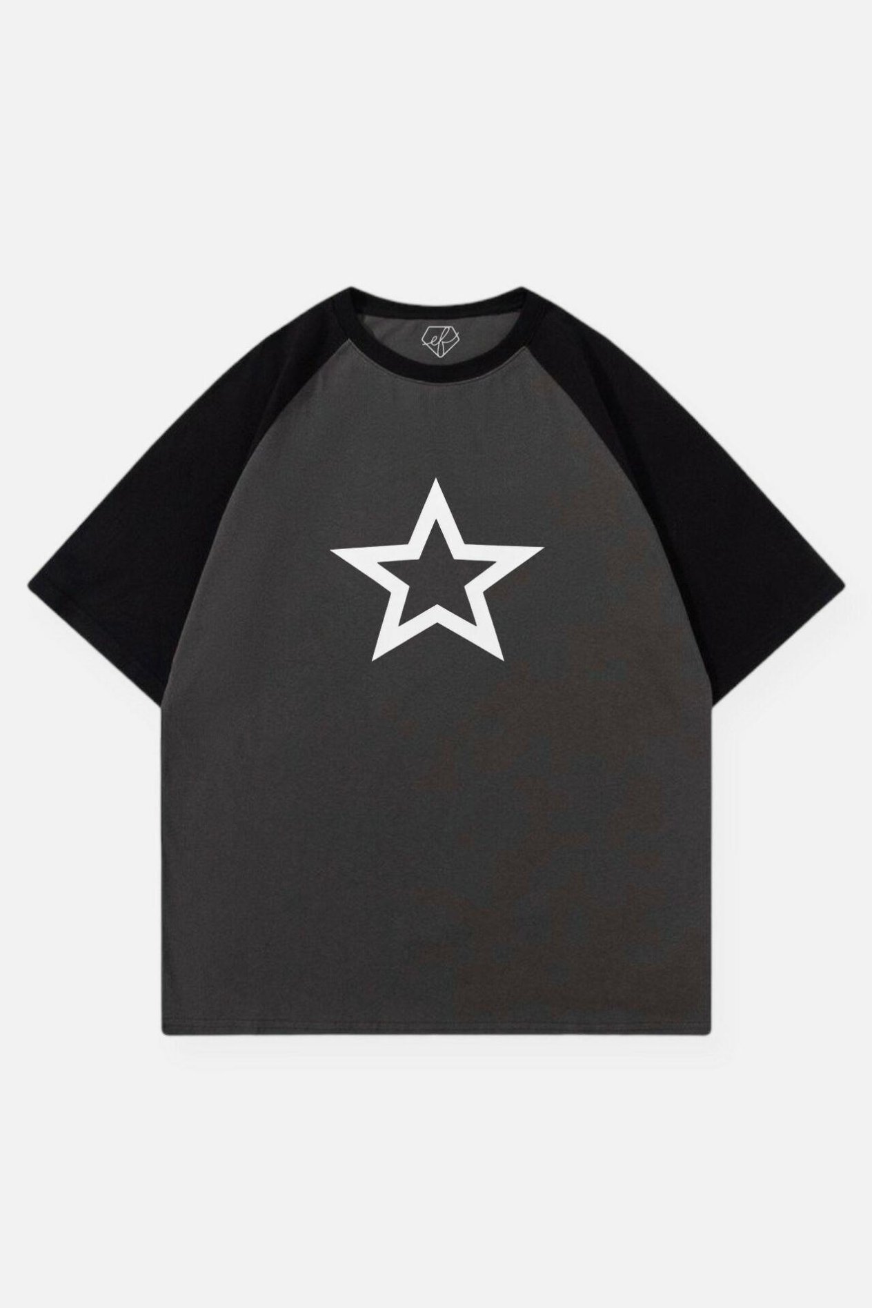 Füme Unisex Reglan Y2K Single Star T-Shirt