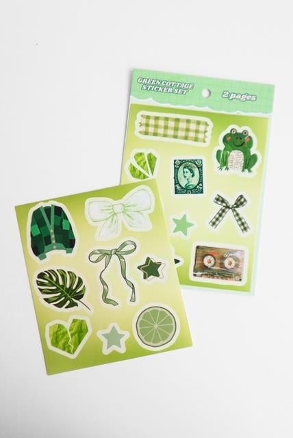 Green Cottage Sheet 2'li Sticker Set 