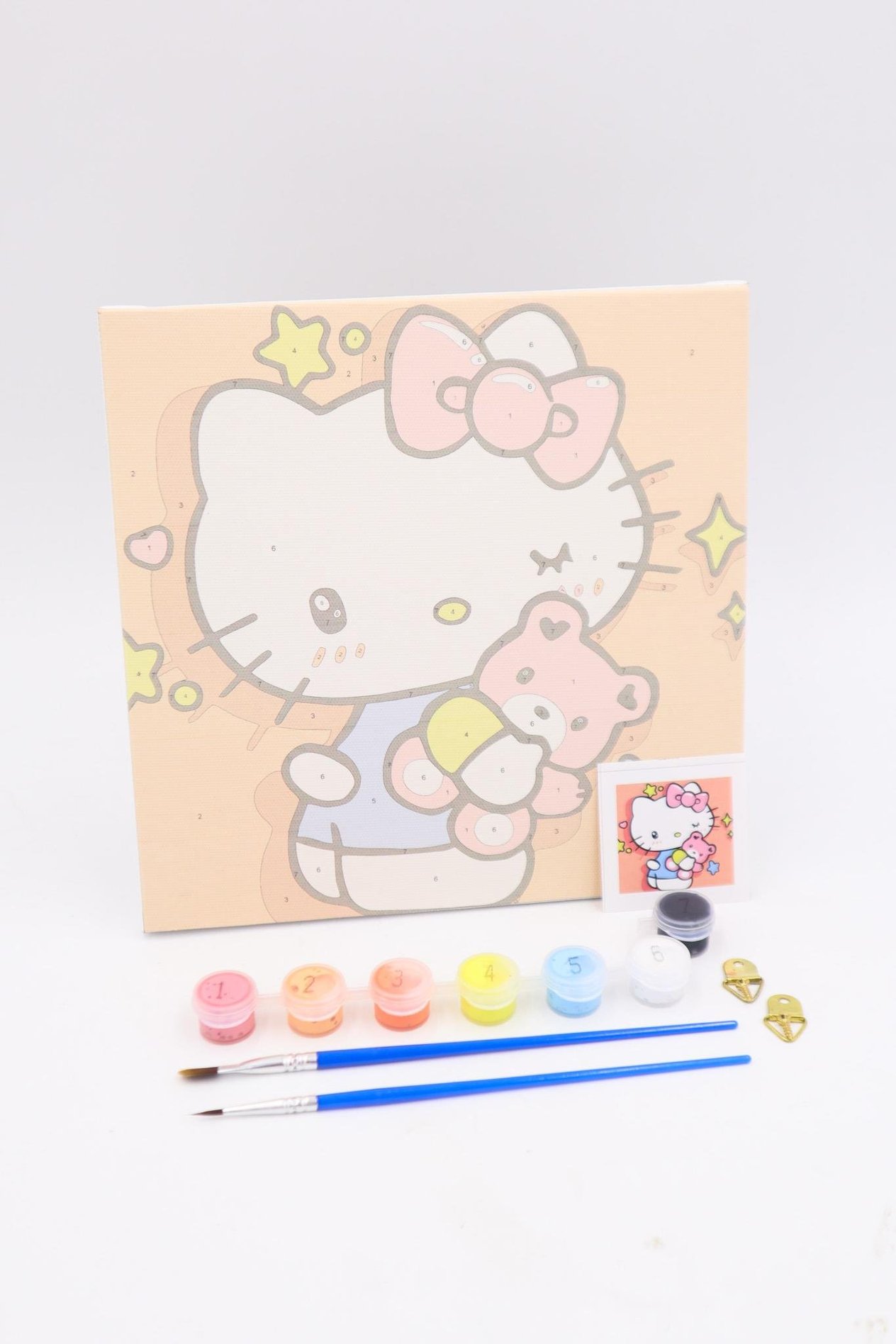 Hello Kitty Number Painting Sayılarla Boyama Tablo
