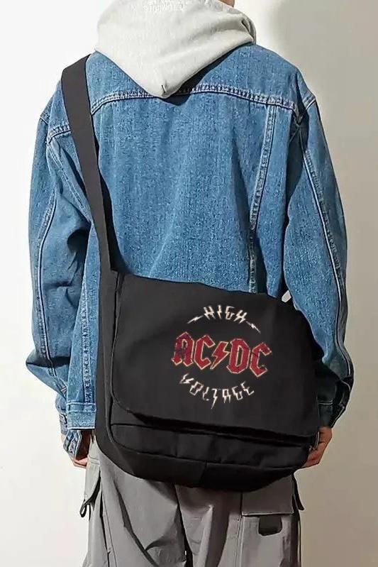 High Voltage ACDC Siyah Postacı Çanta