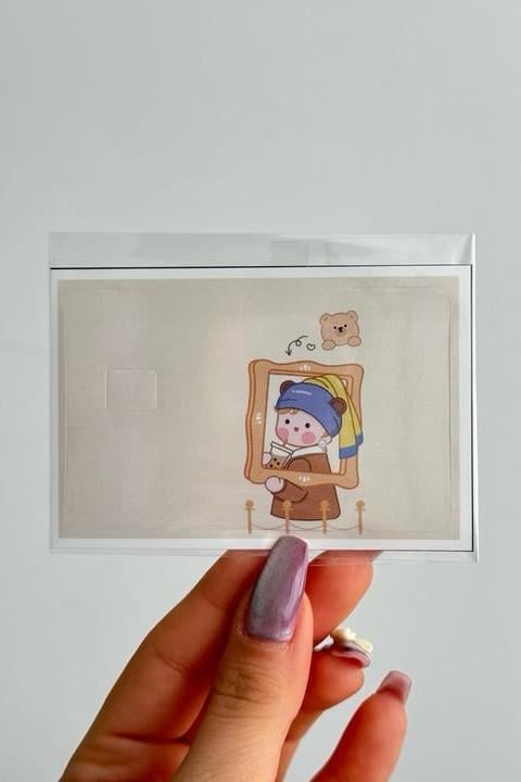 Kawaii Mona Lisa Kart Kaplama Sticker