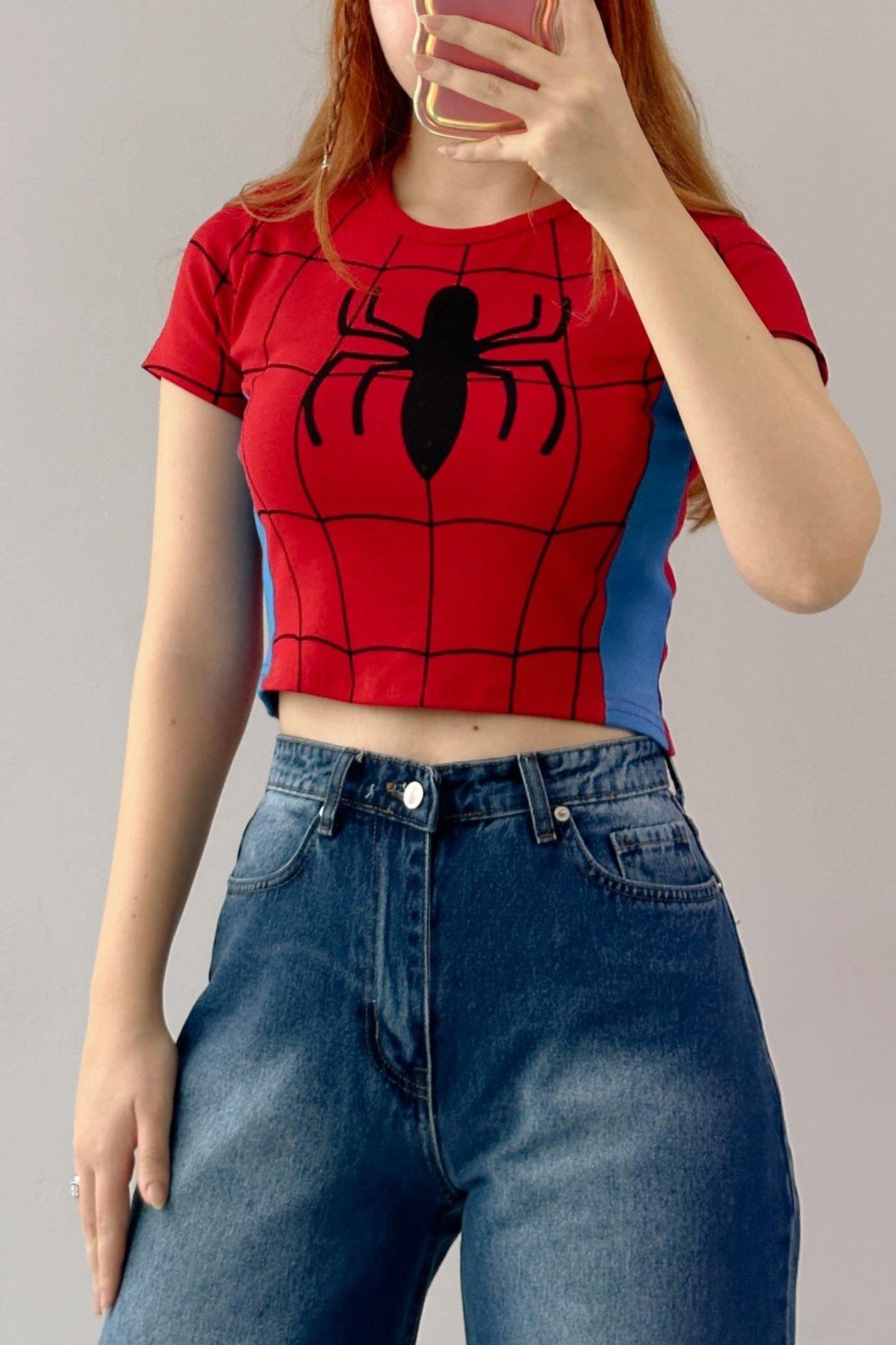 Kırmızı Ultimate Spiderman Crop