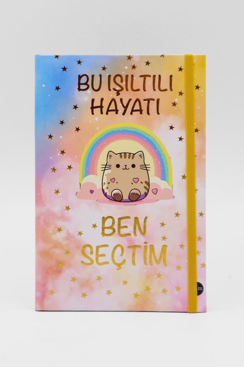 Lastikli Çizgisiz Defter - Bu Işıltılı Hayatı Ben Seçtim