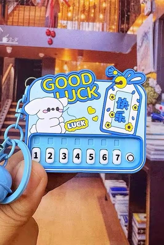 Mavi Good Luck Mini Piyano Anahtarlık