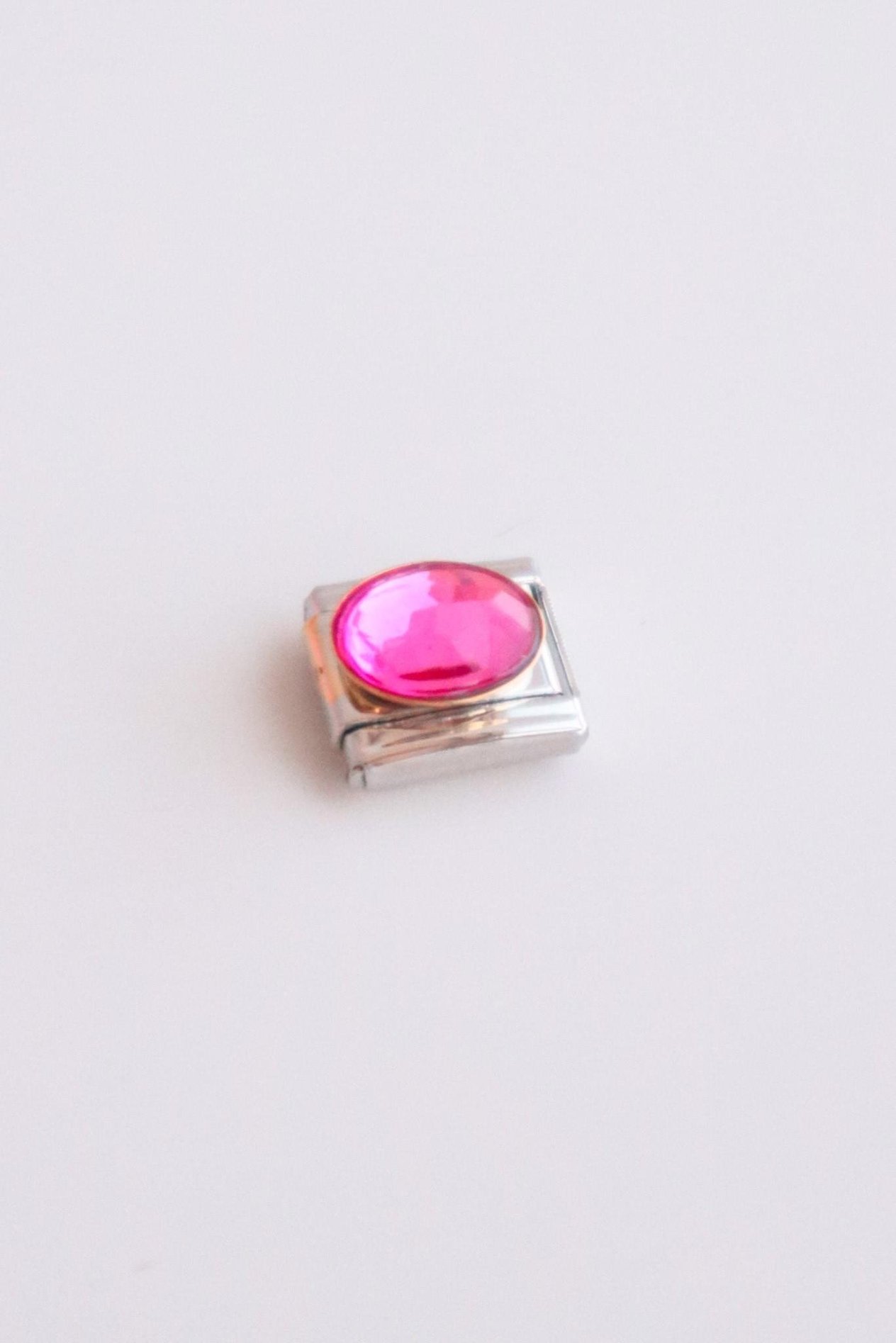 Pembe Taşlı İtalyan Charm