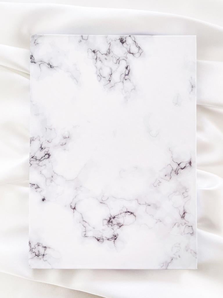 Planlayıcı Defter - Beyaz Mermer Desen