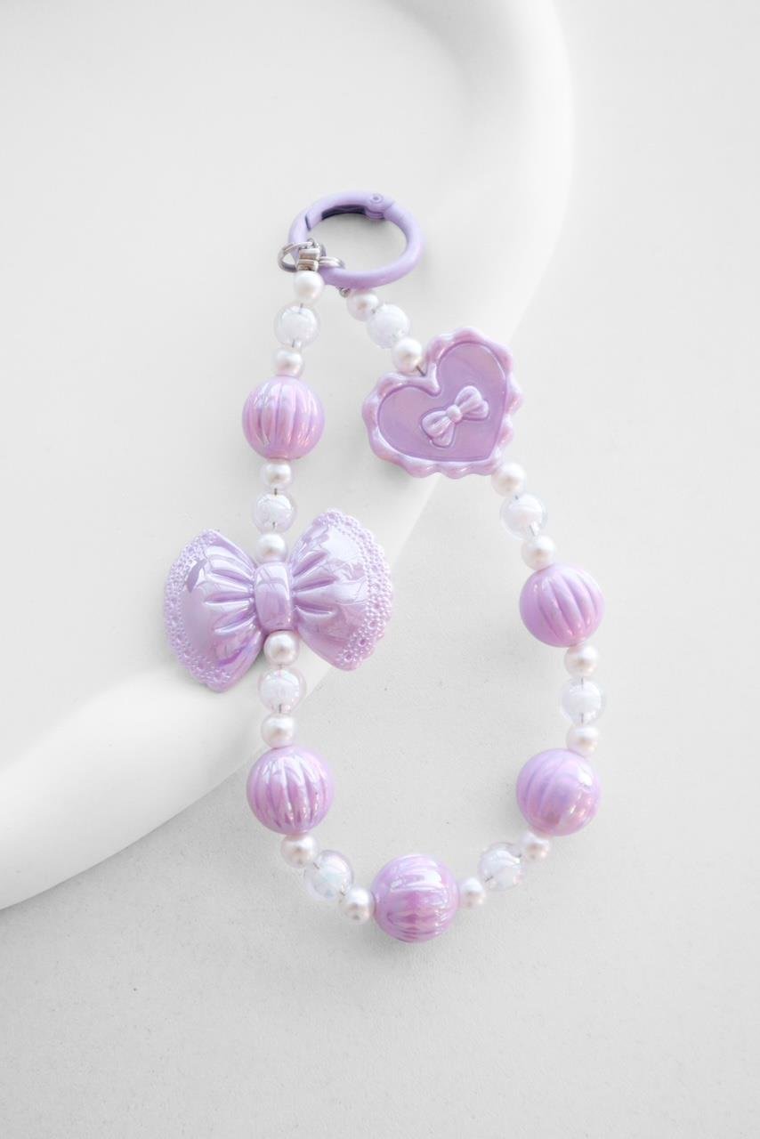 Purple Bow Çanta Charm Anahtarlık 