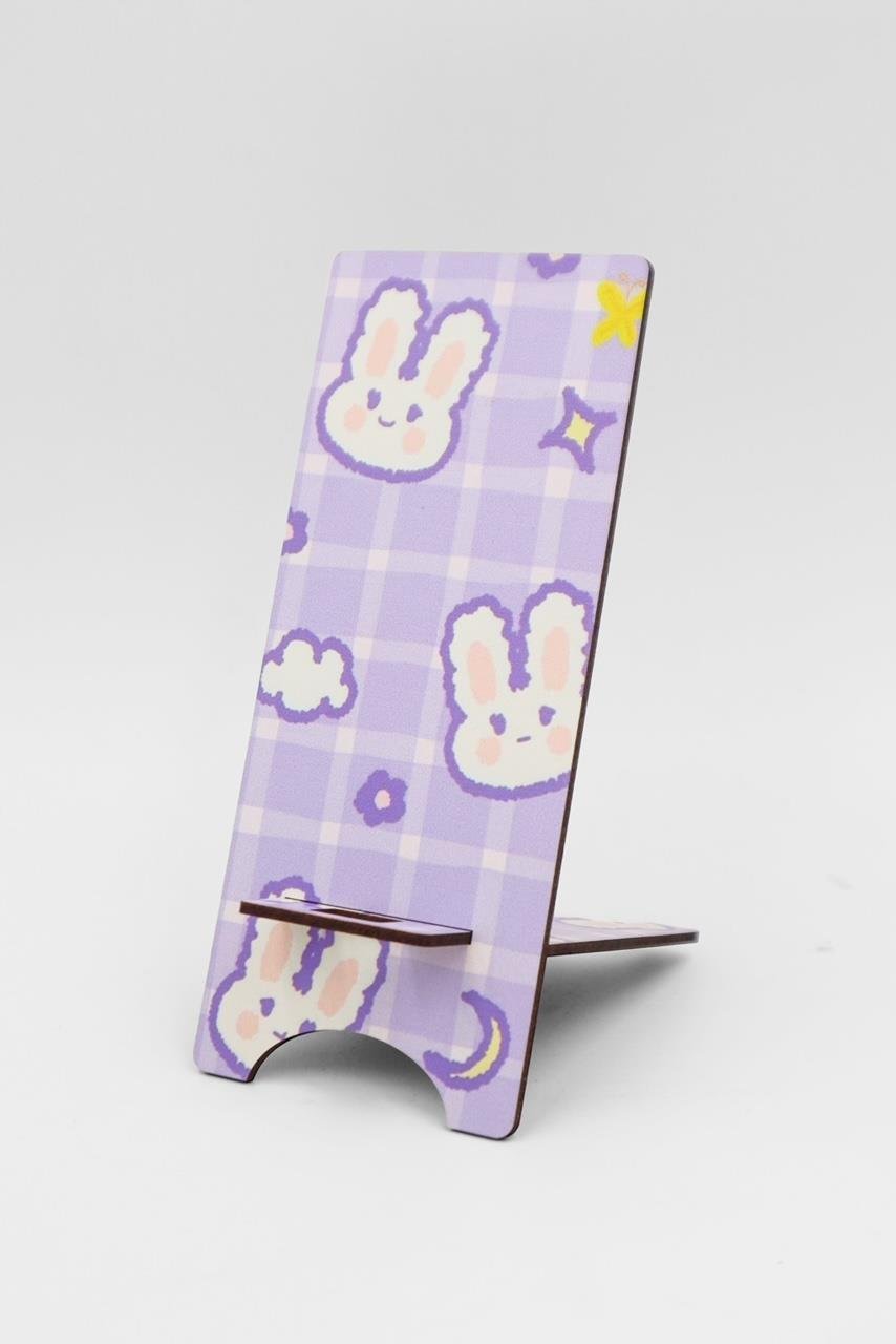 Purple Bunny Ahşap Telefon Standı
