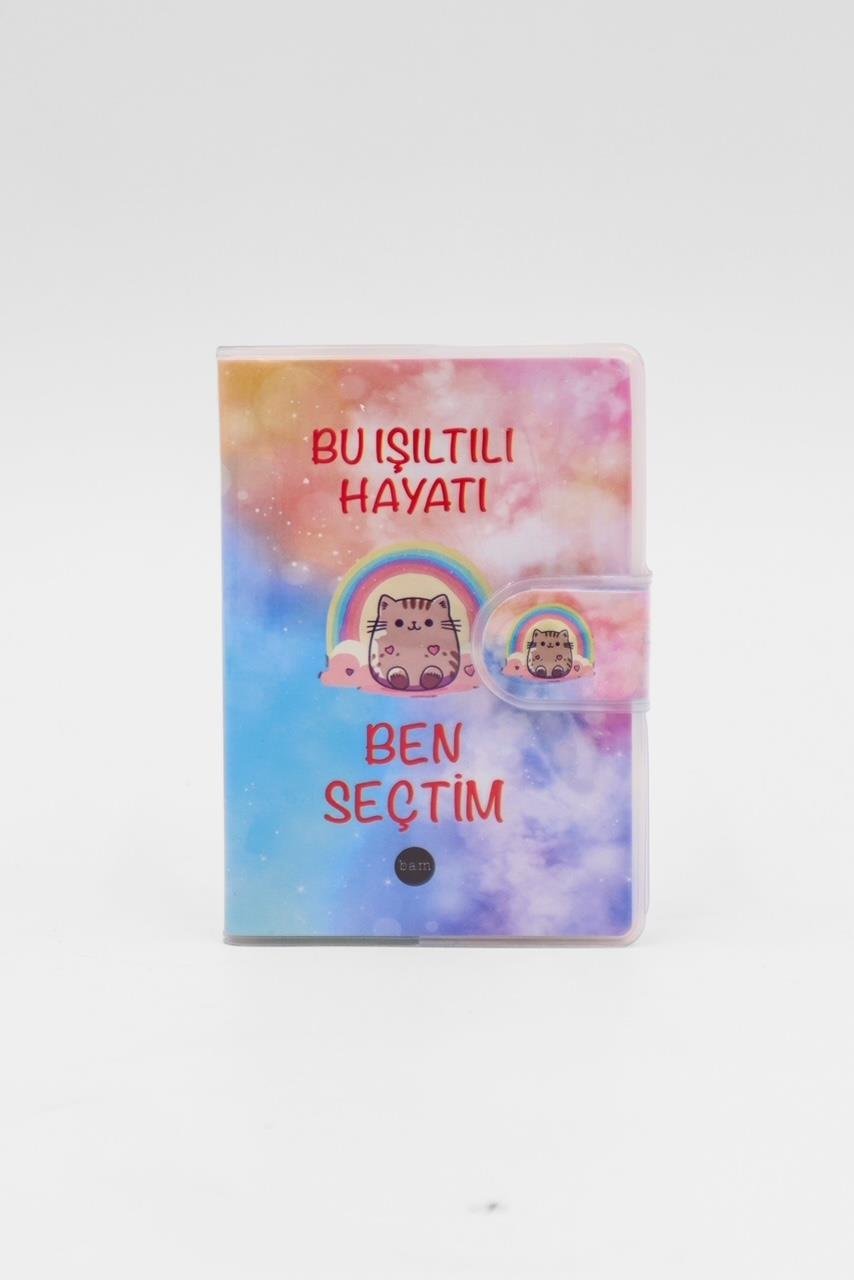 PVC Kapaklı Defter(10,5x7,5 Cm x24) - Bu Işıltılı Hayatı Ben Seçtim