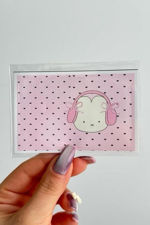Ribbon Bunny Kart Kaplama Sticker