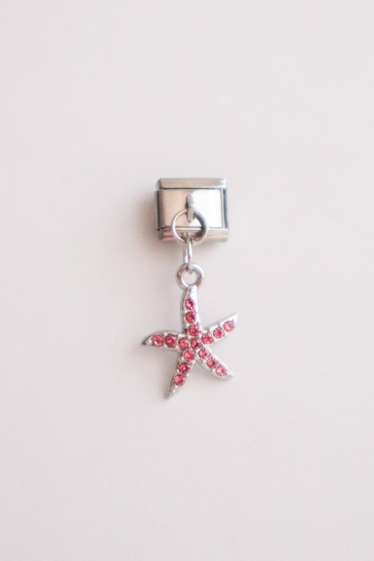 Sallantılı Kırmızı Deniz Yıldızı İtalyan Charm 