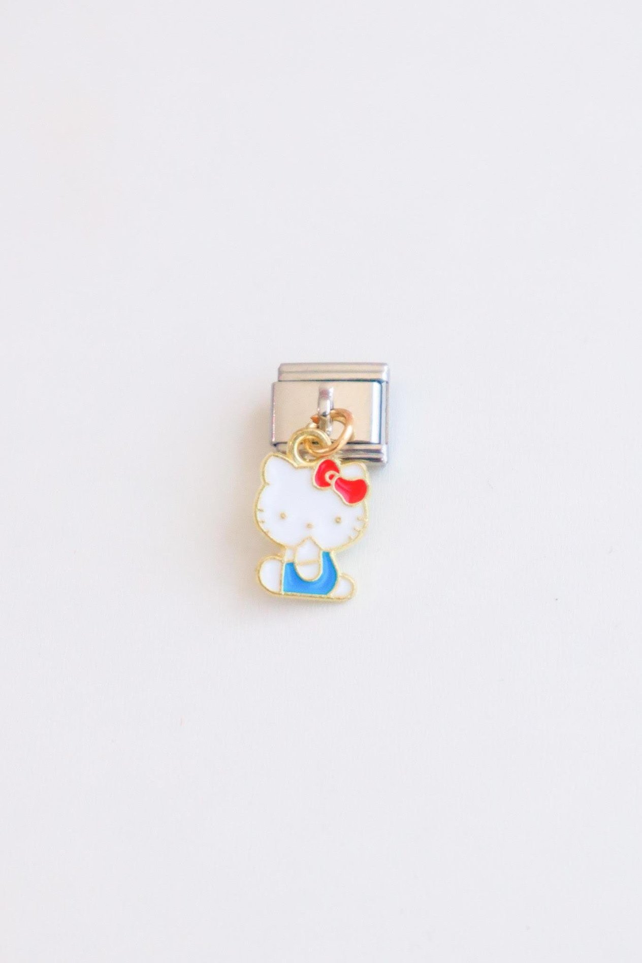 Sallantılı Mavi Elbiseli Hello Kitty İtalyan Charm