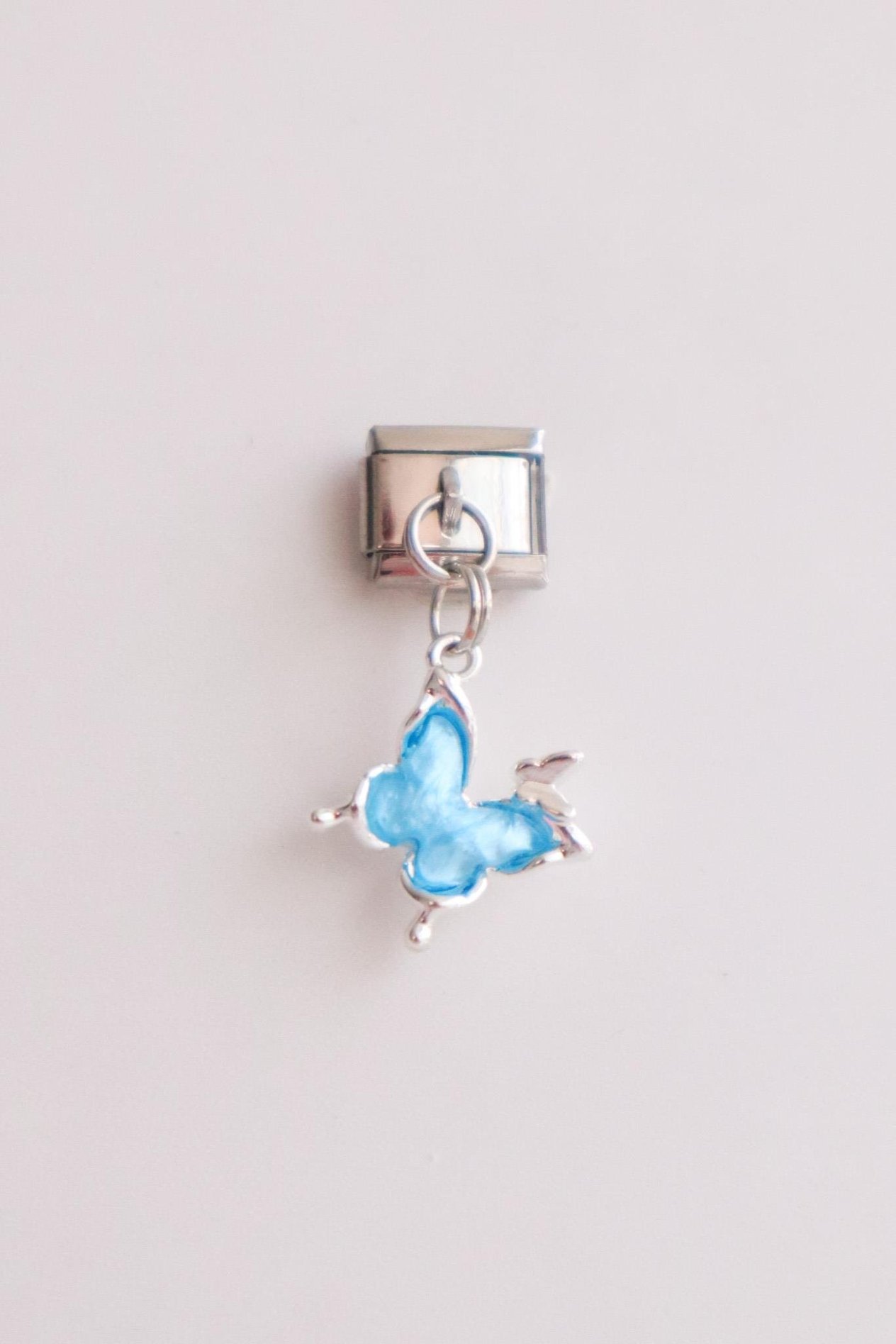 Sallantılı Mavi Kelebek İtalyan Charm 