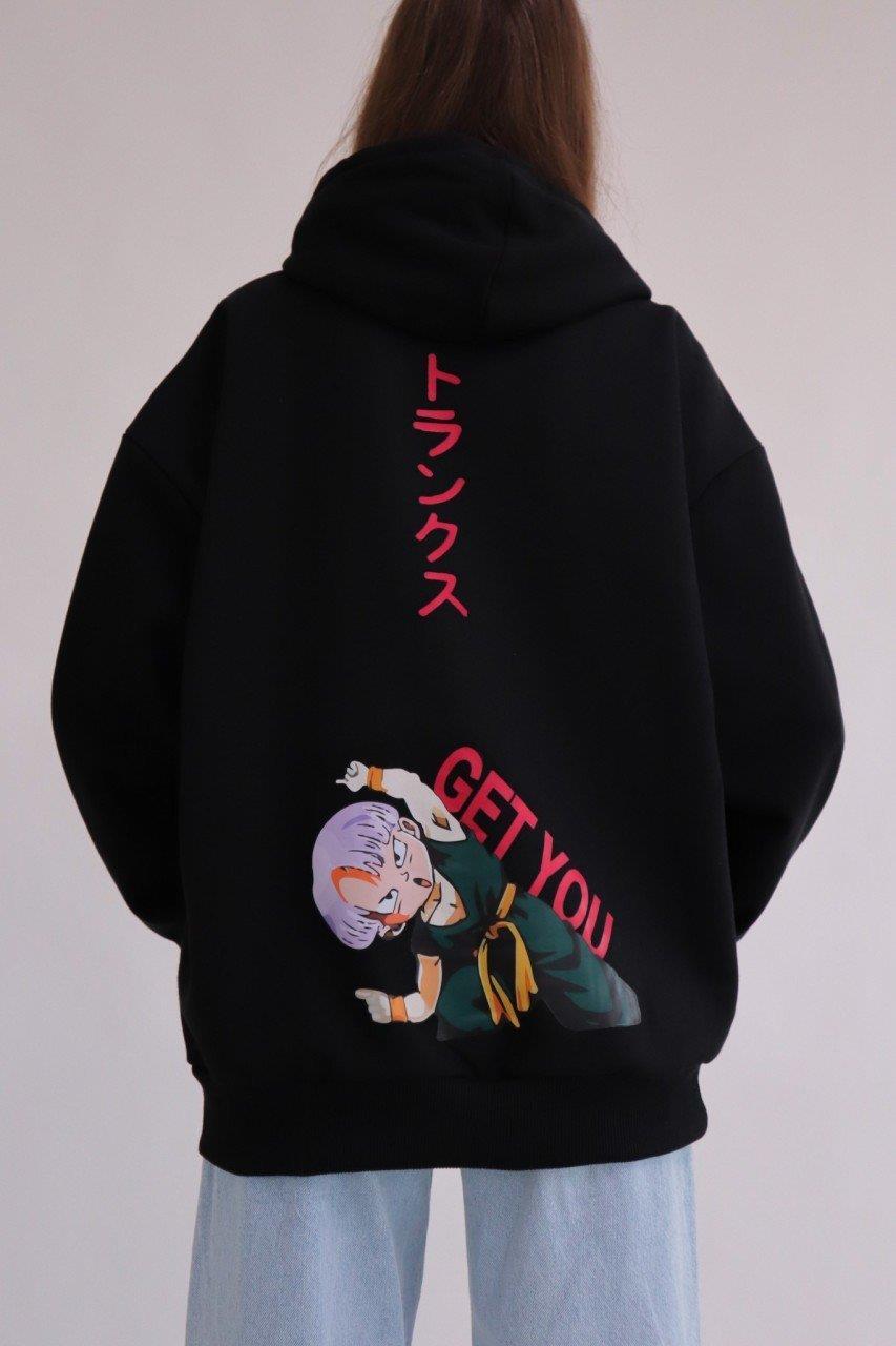 Siyah Kapüşonlu Anime Dragon Ball Z Get You Sweatshirt