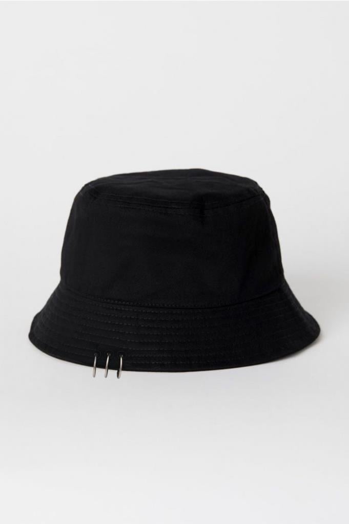 Siyah Piercing Detay Balıkçı Şapka Bucket Hat