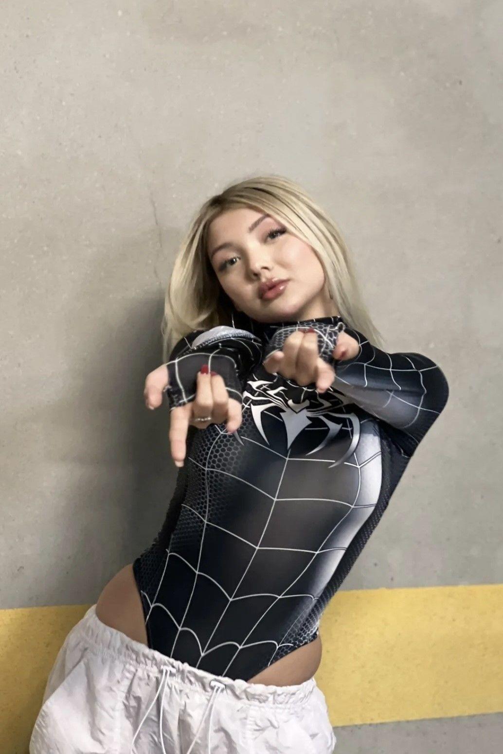 Siyah Spider Çıtçıtlı Body